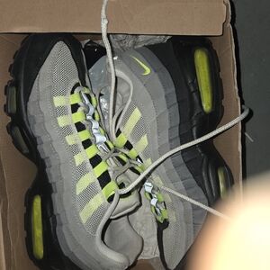 Nike Kids Gray and Yellow Sneakers